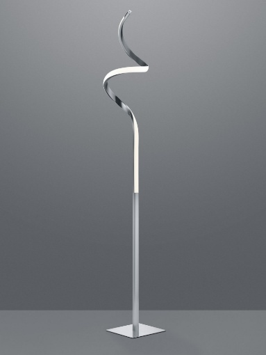 Picture of Lampada da Terra Moderna Ricciolo Led Touch Dimmer Course H145 cm Nichel Trio Lighting