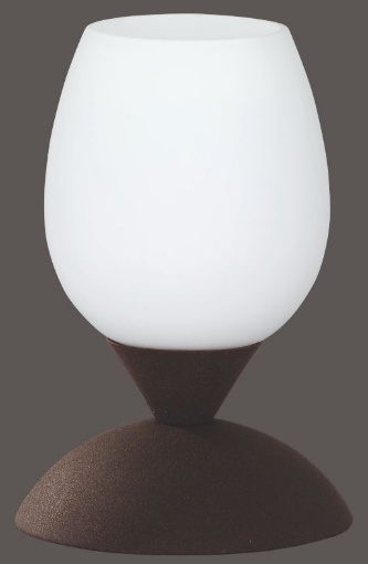 Immagine di Lumetto Cup II Base Ruggine e Coppa Vetro Bianco Ø12 cm Trio Lighting