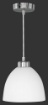 Picture of Sospensione Singola Dallas Nichel 1xE27 Vetro Bianco Ø20 cm Trio Lighting