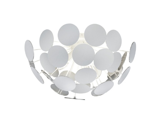 Immagine di Plafoniera Discalgo 3xE14 Bianco con Cerchietti Decorativi Ø54 cm  Trio Lighting