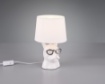 Immagine di Lampada Da Tavolo Dosy Ceramica Bianca Forma di Cane Trio Lighting