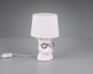 Immagine di Lampada Da Tavolo Dosy Ceramica Bianca Forma di Cane Trio Lighting