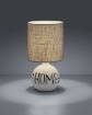 Immagine di Lampada Da Tavolo Esna Ceramica "HOME" E Paralume Cappuccino Ø16 cm Trio Lighting