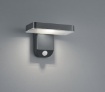 Immagine di Applique Led Esterno Con Sensore Movimento Energia Solare Esquel Antracite IP44 Trio Lighting