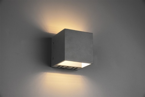 Immagine di Applique Cubo Nero Doppio Led RGBW Dimmerabile Figo Tecnologia Wiz Trio Lighting