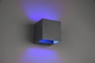 Immagine di Applique Cubo Nero Doppio Led RGBW Dimmerabile Figo Tecnologia Wiz Trio Lighting