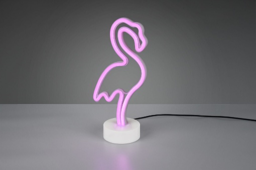 Immagine di Lampada Da Tavolo Moderna Flamingo Fenicottero Rosa Led Trio Lighting