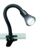 Immagine di Lampada da Scrivania Flexo Nero 1xE14 Con Pinza Trio Lighting