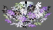 Immagine di Plafoniera Flower 4xE14 Cromo Fiori Multicolor Ø51 cm Trio Lighting