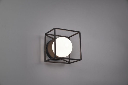 Picture of Applique Plafoniera Moderna Paralume Sfera Vetro con Gabbia Trio Lighting