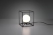 Immagine di Lumetto Comodino Sfera Vetro e Gabbia Nera 14x14 cm Trio Lighting