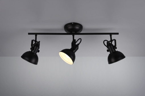 Immagine di Faretto Gina Nero Opaco 3 Spot L60 cm Trio Lighting