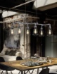 Immagine di Sospensione 6xE27 Industrial Tubi Idraulici Argento Anticato Gotham Trio Lighting