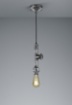 Immagine di Sospensione Industrial 1xE27 Argento Anticato Gotham Ø14 cm Trio Lighting