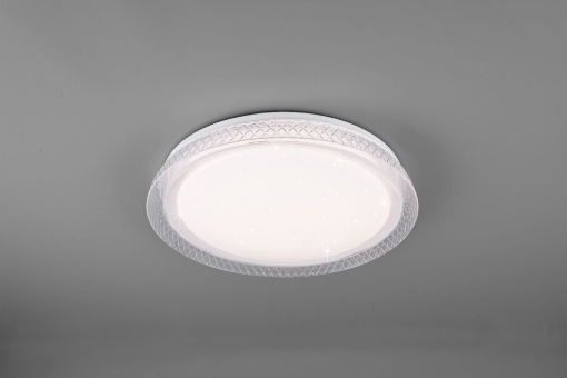 Immagine di Plafoniera Moderna Led 18W Dimmer Integrato Heracles Bianco Ø38 cm Trio Lighting