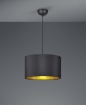 Picture of Sospensione Singola Hostel Paralume Tessuto Nero Ø40 cm Trio Lighting