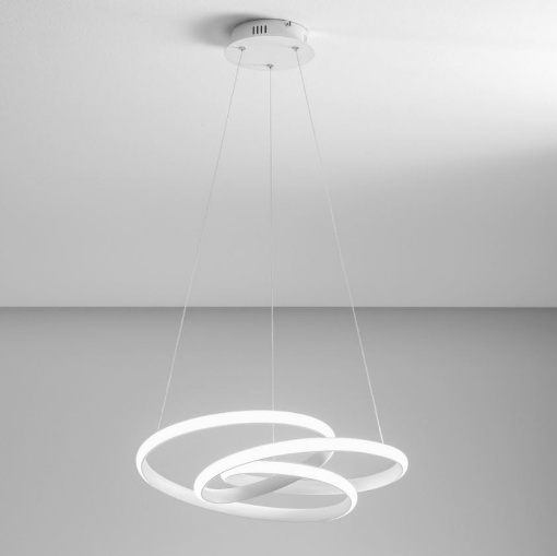 Immagine di Sospensione Moderna Salotto Vortice Led 39w Diva Ø50 cm Gea Luce