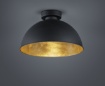 Immagine di Plafoniera Cupola Jimmy 1xE27 Nero Interno Oro Ø31 cm Trio Lighting