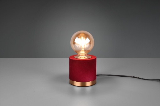 Immagine di Lumetto Comodino Judy Velluto Rosso Ø11 cm Trio Lighting