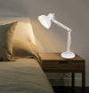 Picture of Lampada da Scrivania Kimi Fusto Legno Flessibile e Paralume Bianco Trio Lighting