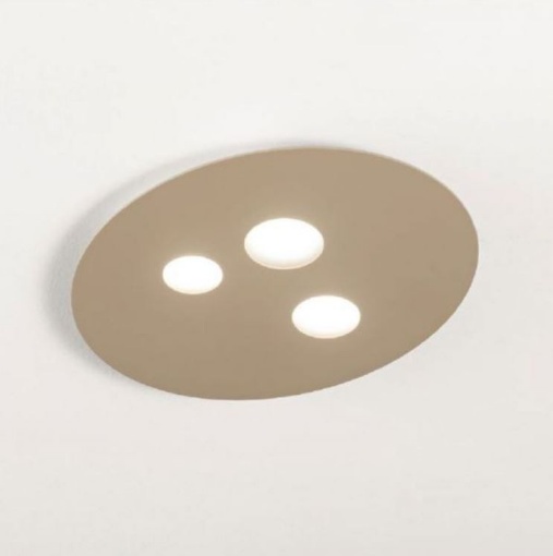 Immagine di Plafoniera Moderna Ovale 3 Luci Led Gx53 Luna P/P Gea Luce