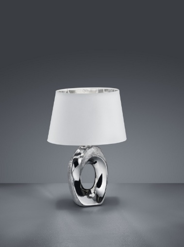 Immagine di Lumetto Moderno Ceramica Argento Taba H33 cm Trio Lighting