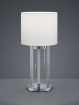 Immagine di Lampada da Tavolo Tandori Nichel Paralume Bianco Ø25 cm Trio Lighting