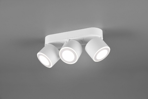 Immagine di Plafone 3 Spot Doppia Emissione Led L27 cm Taurus Bianco Trio Lighting