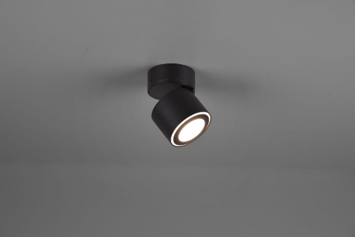 Immagine di Spot Led Doppia Emissione Ø8 cm Taurus Nero Trio Lighting