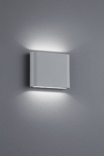 Immagine di Applique Rettangolare Thames II Led Doppia Emissione IP54 Alluminio L11 cm Trio Lighting