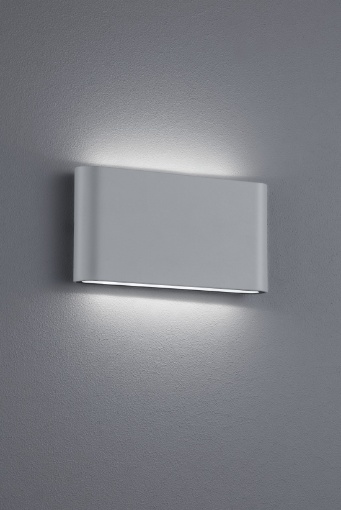 Immagine di Applique Rettangolare Thames II Led Doppia Emissione IP54 Alluminio L17 cm Trio Lighting