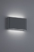 Immagine di Applique Rettangolare Thames II Led Doppia Emissione IP54 Antracite L17 cm Trio Lighting