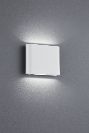 Immagine di Applique Rettangolare Thames II Led Doppia Emissione IP54 Bianco L11 cm Trio Lighting