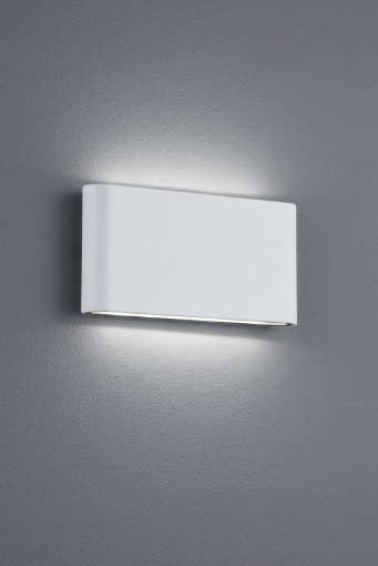 Immagine di Applique Rettangolare Led Doppia Emissione IP54 Bianco L17 cm Thames II Trio Lighting