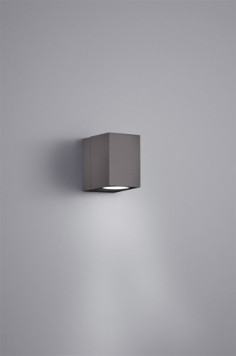 Immagine di Applique Squadrata Tiber Led Orientabile IP54 Antracite H10 cm Trio Lighting