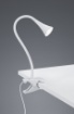 Immagine di Lampada da Scrivania Led Viper Bianco Con Pinza H35 cm Trio Lighting