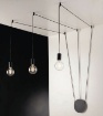 Immagine di Lampada Soffitto Parete Con Decentramento Habitat PL3 Nero Fan Europe