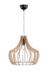 Immagine di Sospensione Singola Paralume Bacchette Legno Naturale Wood Ø44 cm Trio Lighting