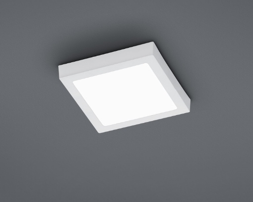 Immagine di Plafoniera Quadrata Zeus Led Bianco 22x22 cm Trio Lighting