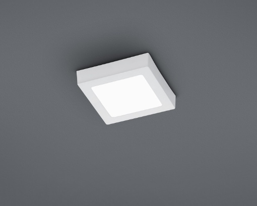 Immagine di Plafoniera Quadrata Zeus Led Bianco 18x18 cm Trio Lighting