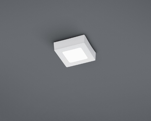 Immagine di Plafoniera Quadrata Zeus Led Bianco 12x12 cm Trio Lighting