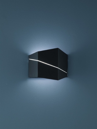 Immagine di Applique Nera Design Asimmetrico Led Zorro Trio Lighting