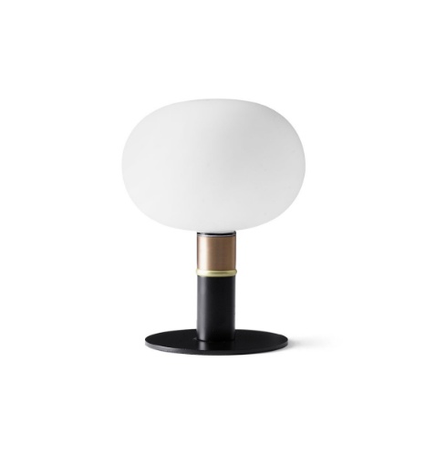 Immagine di Lumetto Design Sfera Bianco Latte 1xG9 Mose Inserto Rame Miloox