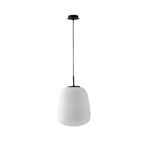 Immagine di Lampada A Sospensione Vetro Bianco Per Cucina Tolomeo S39 Fan Europe