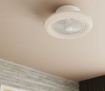 Immagine di Plafoniera Con Ventilatore Led 40w Dimmerabile Wifi Skyron Intec Light