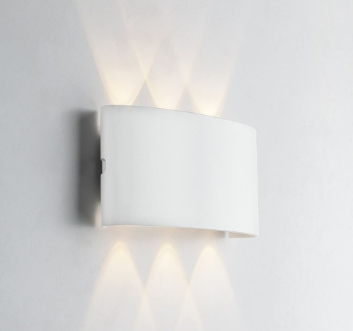 Immagine di Applique Da Esterno Led CCT Luce Selezionabile Beetle Bianco IP54 Intec Light