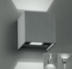 Immagine di Applique Led Cubo Grigio Per Esterno Fascio Luce Regolabile Led CCT 10w Alfa Intec Light