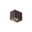 Immagine di Applique Moderno Per Esterni Led GU10 Marrone Corten IP54 Qubo Intec Light