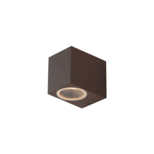 Immagine di Applique Moderno Per Esterni Led GU10 Marrone Corten IP54 Qubo Intec Light