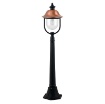 Immagine di Lampioncino Da Esterno Classico Lanterna Rame Nero 118cm Venezia Intec Light